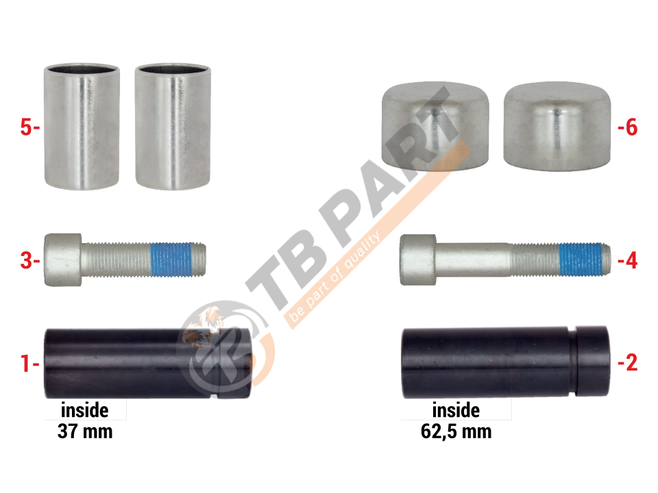 Caliper Guides & Caps Repair Kit
