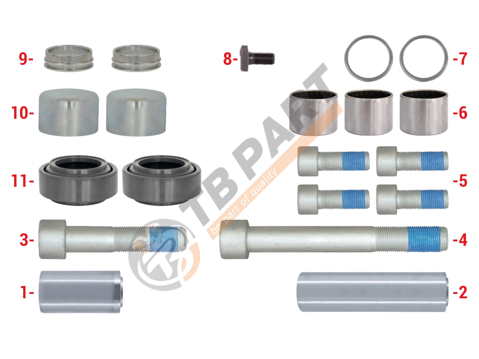 Caliper Guides & Seals Repair Kit