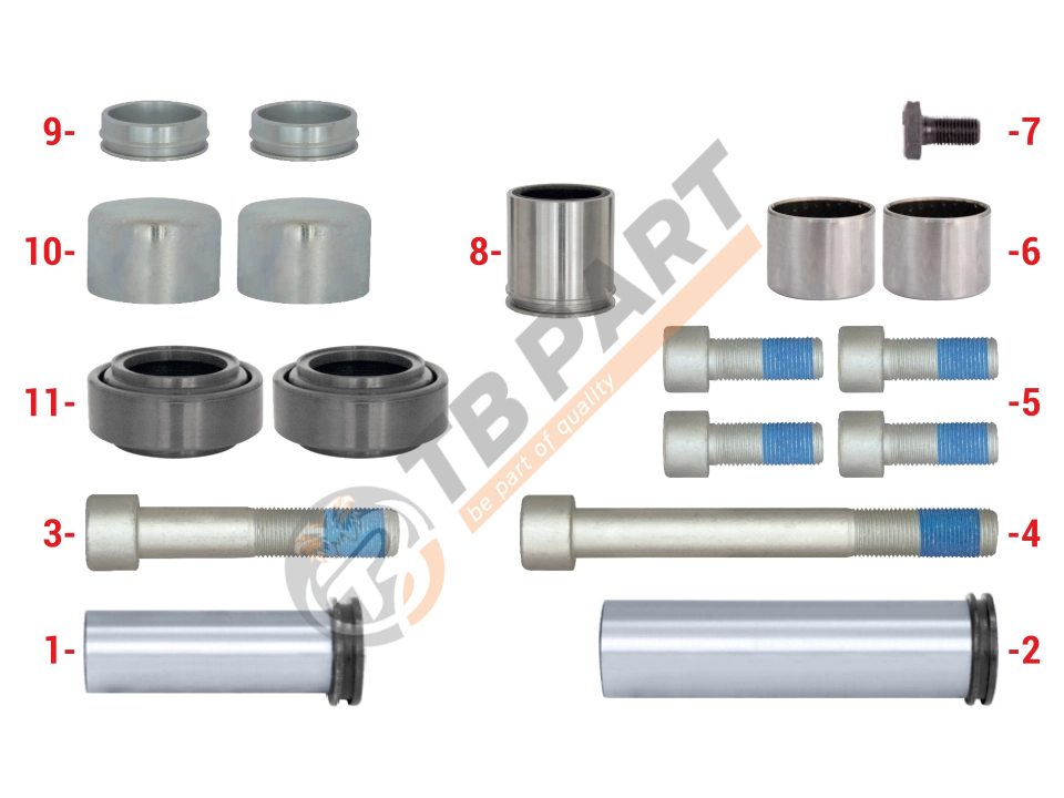 Caliper Guides & Seals Repair Kit
