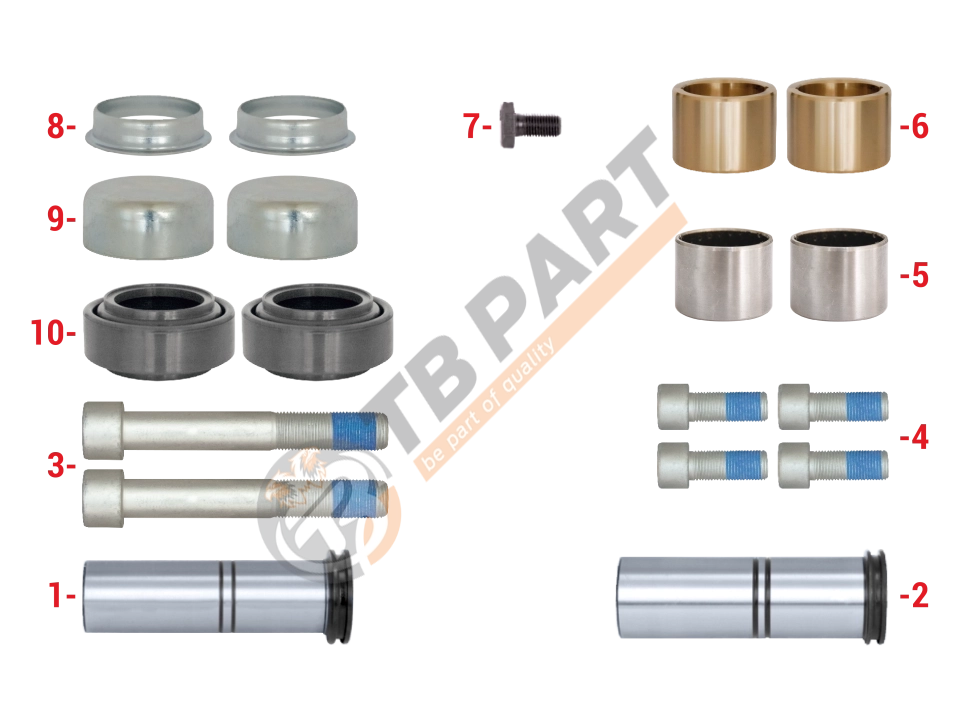 Caliper Guides & Seals Repair Kit