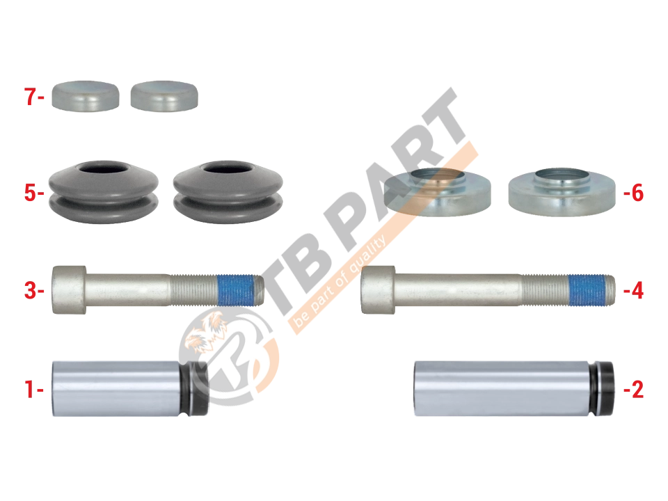 Caliper Guides & Seals Repair Kit