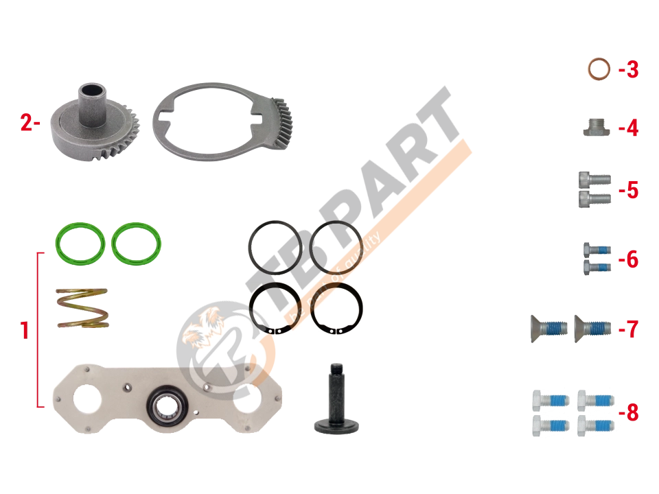 Adjusting Mechanism Gear Kit (Right)