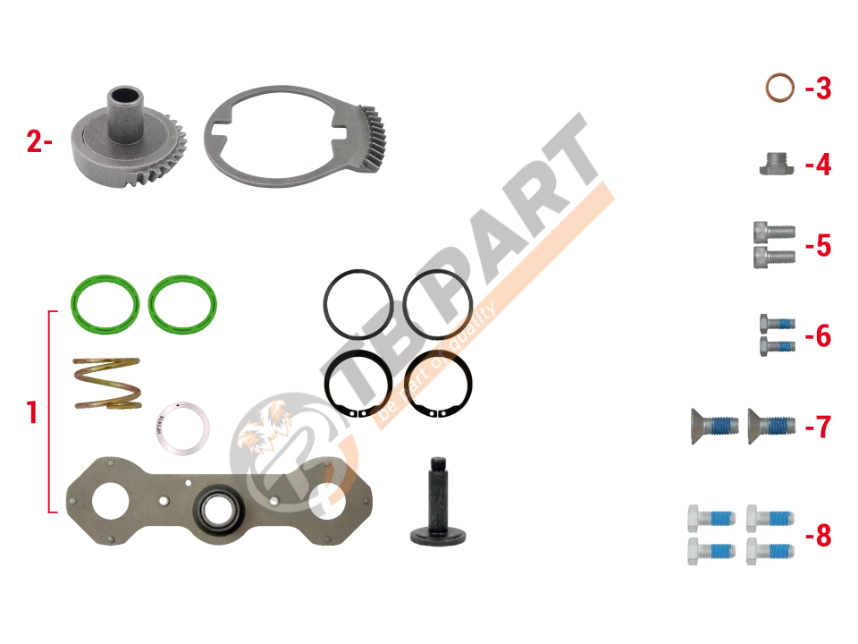Adjusting Mechanism Gear Kit (Left)