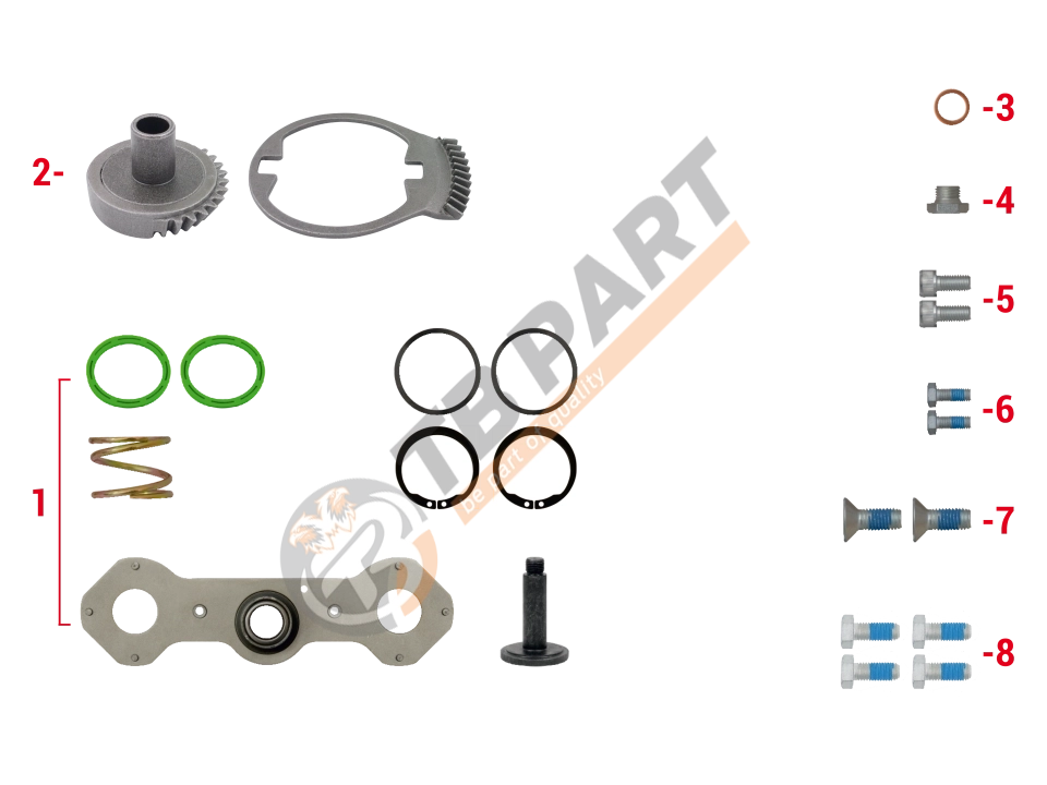 Adjusting Mechanism Gear Kit (Right)