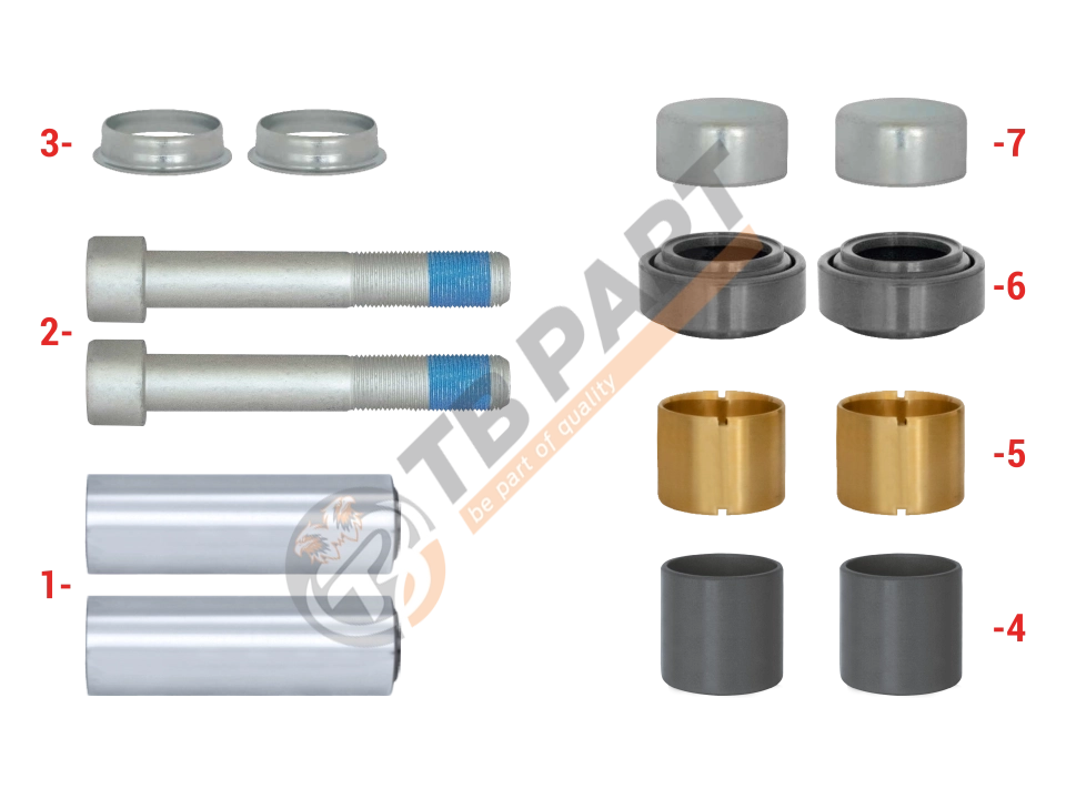 Caliper Guides & Seals Repair Kit