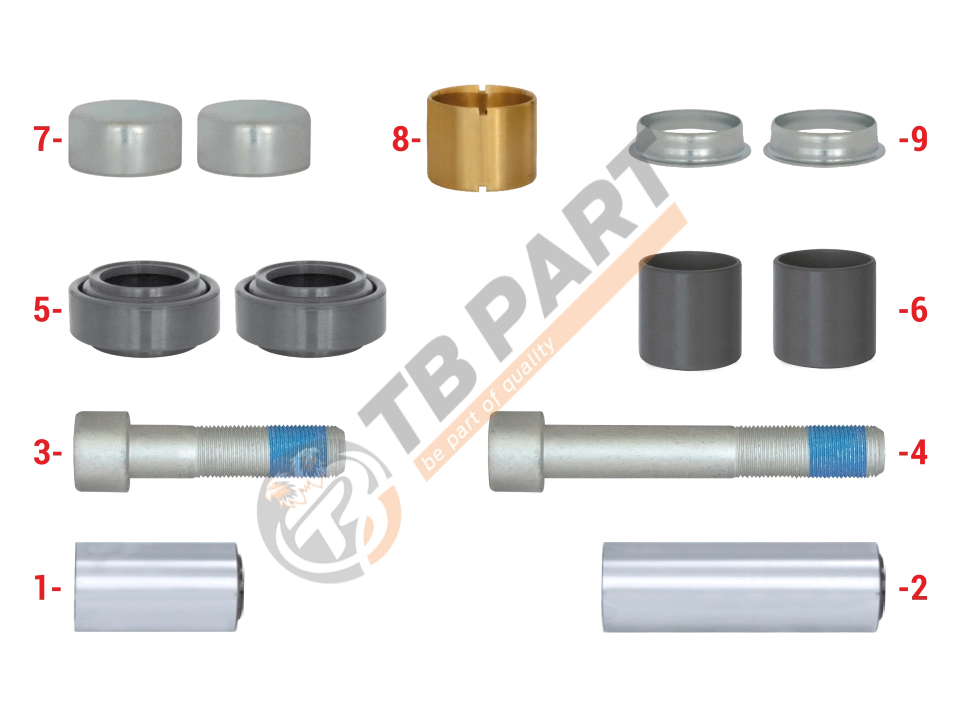 Caliper Guides & Seals Repair Kit