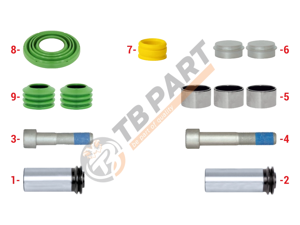 Caliper Guides & Seals Repair Kit (12.153 Man)
