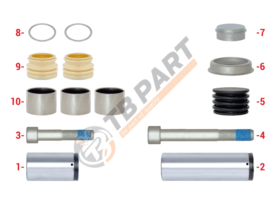 Caliper Guides & Seals Repair Kit