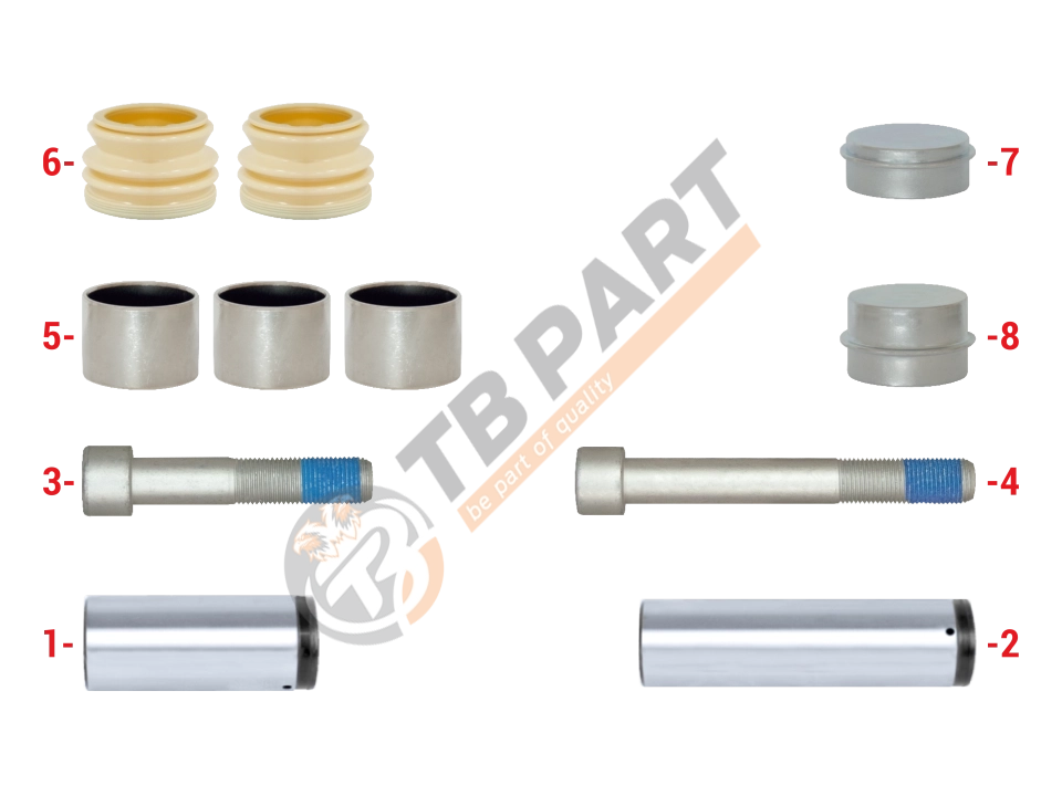 Caliper Guides & Seals Repair Kit