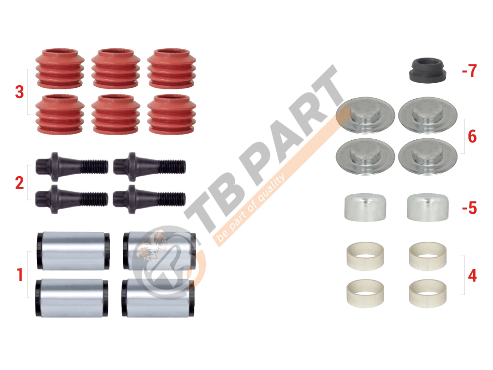 Caliper Guides & Seals Repair Kit