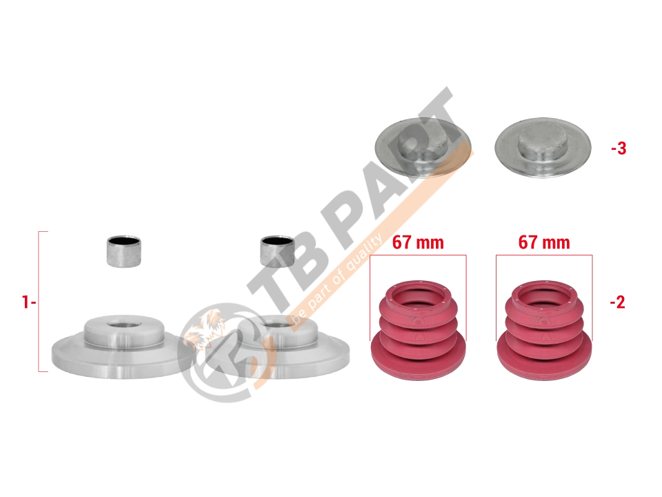 Caliper Guides & Seals Repair Set