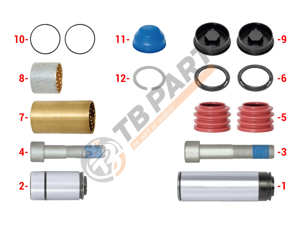 Caliper Guides & Seals Repair Kit