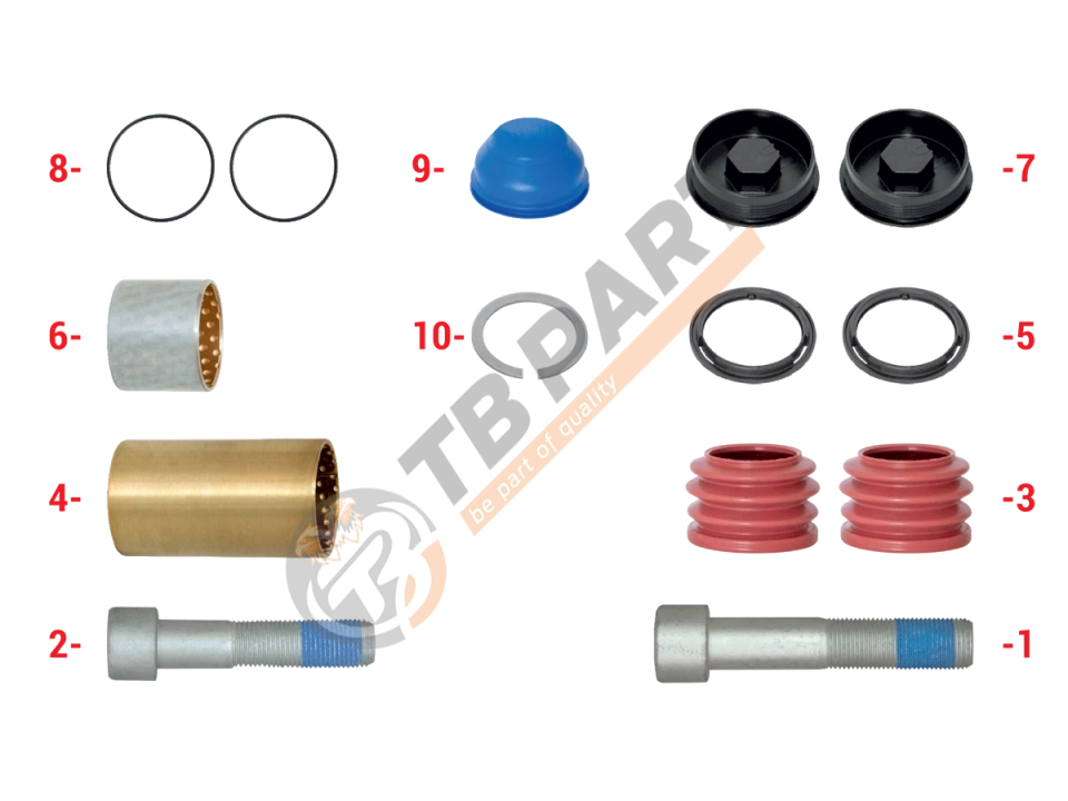 Caliper Guides & Seals Repair Kit 