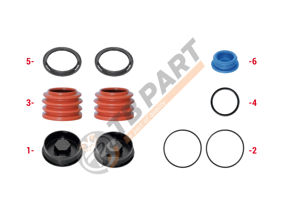 Caliper Guides & Seals Repair Set
